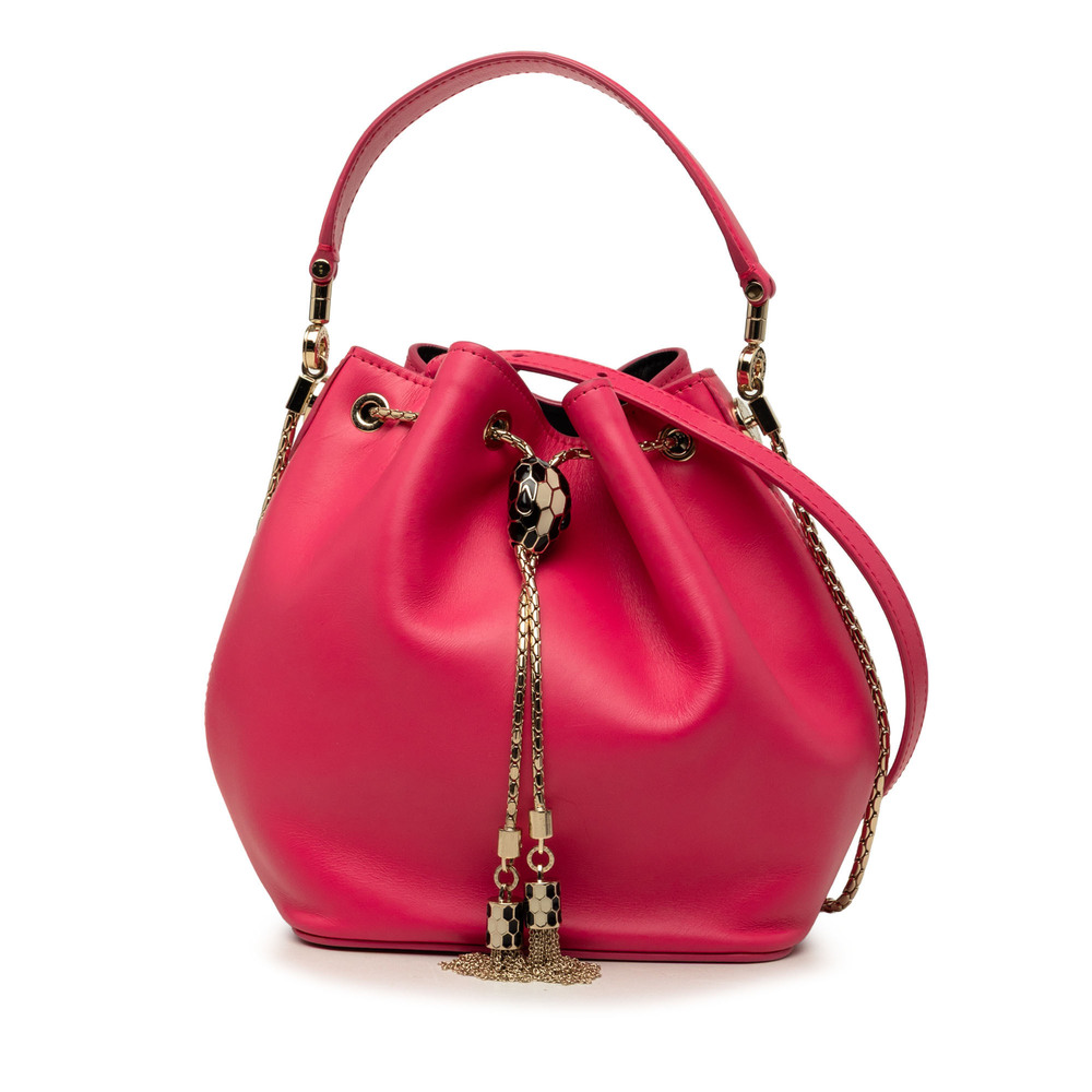 Pre-Loved Bvlgari Leather Serpenti Forever Bucket Bag